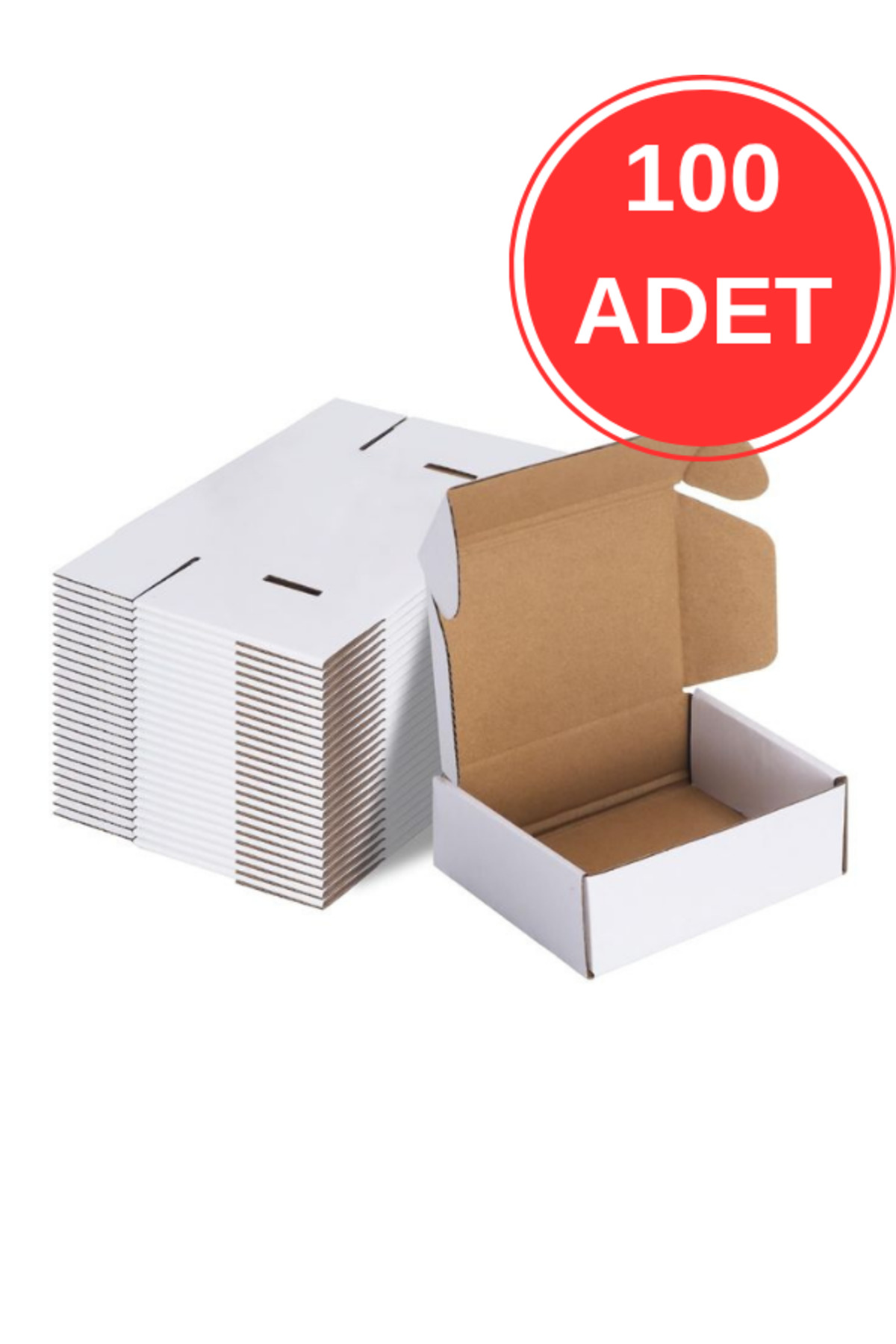 15x13x5 Cm E-ticaret Kargo Kutusu-0,3 Desi-100 Adet-Beyaz