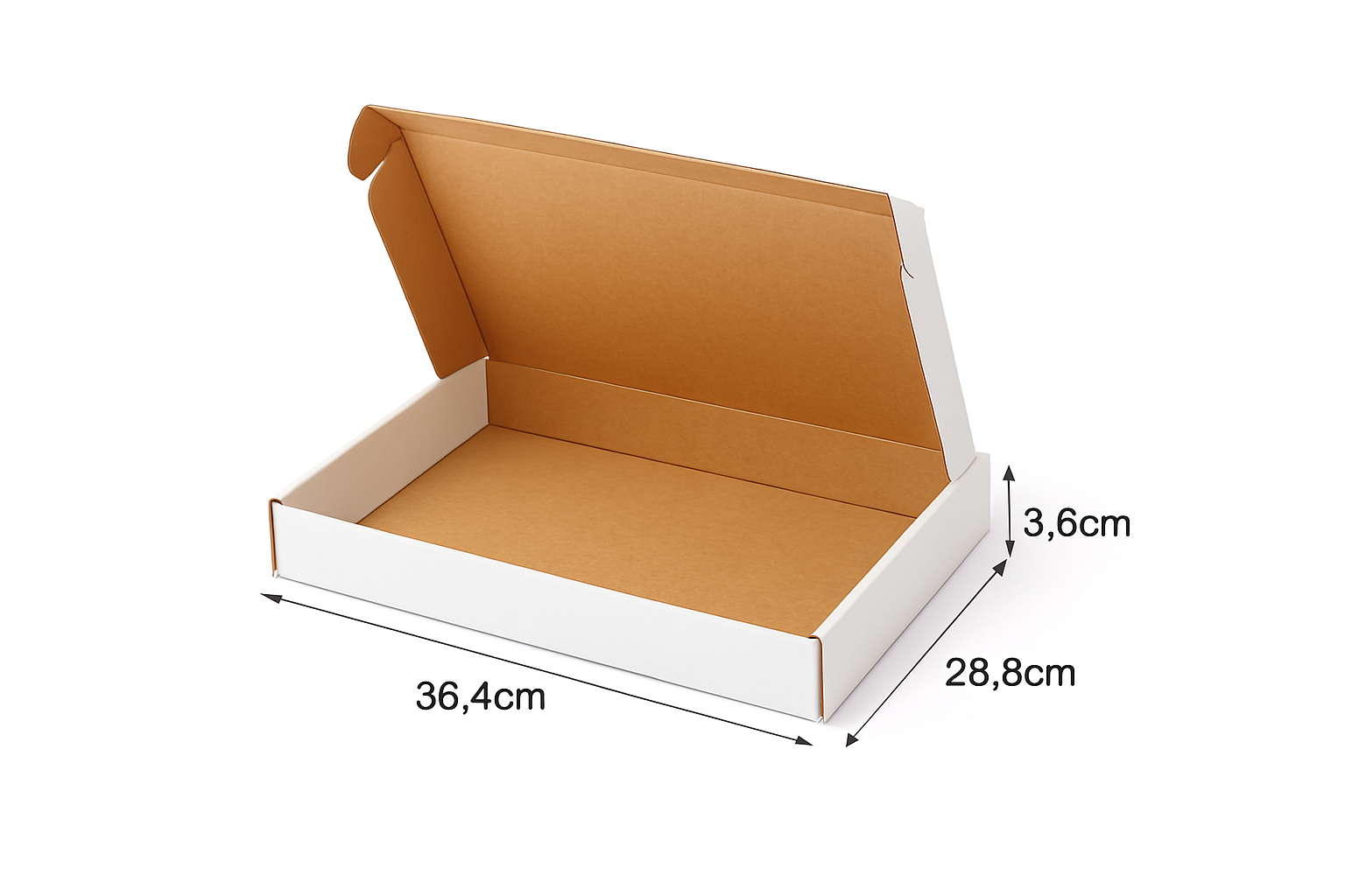 36,4x28,8x3,6 Cm E-ticaret Kargo Kutusu-1,25 Desi-25 Adet-Beyaz